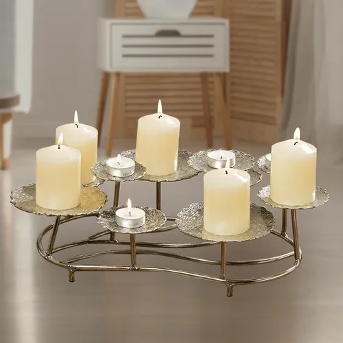 Boltze Kerzen Teelicht Halter aus Aluminium in silber von Boltze Gruppe