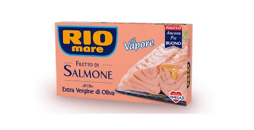 Rio Mare Filetto di Salmone al vapore Gedämpftes Lachsfilet mit Öl 125g