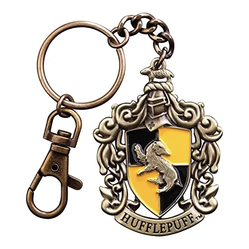 The Noble Collection Hufflepuff Crest Schlüsselbund NN7677, gold, gelb, schwarz