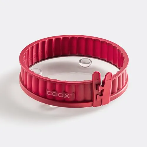 coox Quicheform mit Glas-Servierplatte 18 cm - Praktische Springform für Quiches und Tarts, inklusive Glas-Servierplatte mit Füßen für einfache Handhabung und ansprechende Präsentation – ideal für Buffets und Familienfeiern.