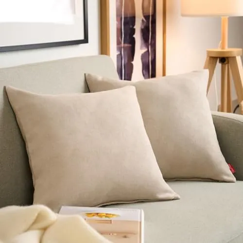 Blumtal 2er Set Kissenbezug 30x50 Taupe - kuschelige Chenille Kissenbezüge mit verstecktem Reißverschluss, Oekotex Zertifizierte Kissenhülle für Deko-Kissen Sofakissen Polster & Zierkissen