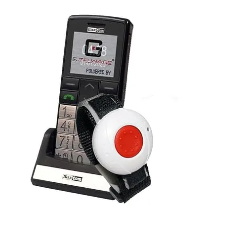 Produktbild G-TELWARE Seniorenhandy mit SOS Armband MAXCOM MM715 Alternativer Armbandsender