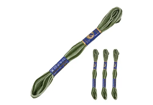 maDDma 3 Docken Stickgarn mit Farbverlauf Stickgarn, 8 m, 66322 Olivtöne