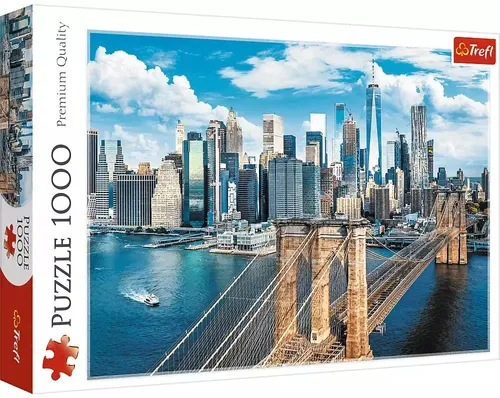 Puzzle 1000 elementów. Most Brookliński, Nowy Jork, USA Trefl 5900511107258