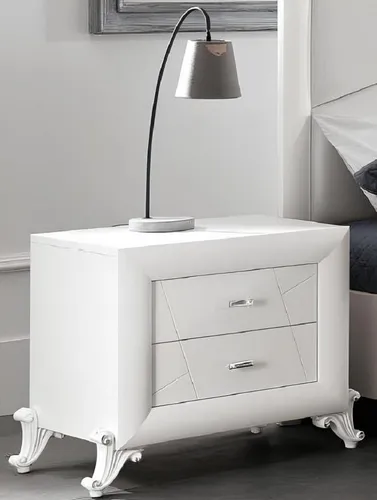 Xlmoebel Nachttisch Holz Nachtkonsole mit praktischem Stauraum und zeitlosem Design (1-St., Nachttisch), Hergestellt in Italy