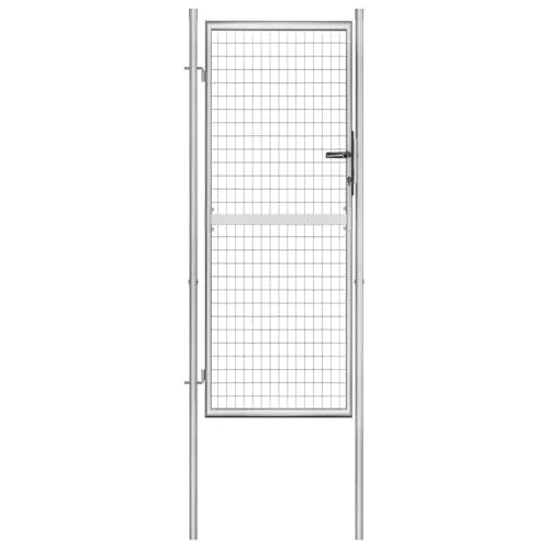 vidaXL Gartentor 105x250cm - Robustes Metalltor für Garten und Innenhof - Flügeltore aus verzinktem Stahl, klassisches Design und hohe Sicherheit für deinen Garten oder Innenhof.