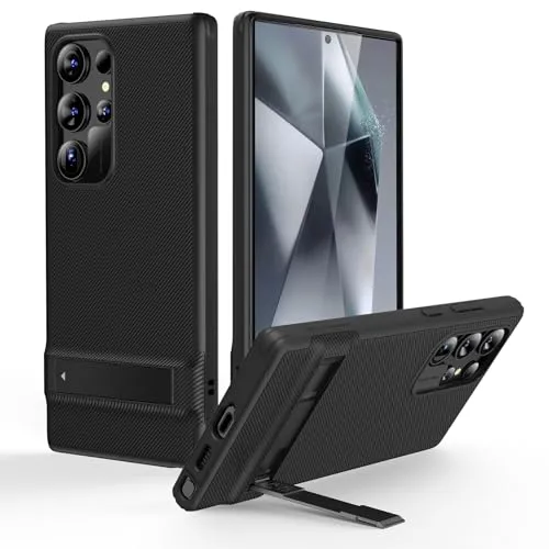 ESR für Samsung Galaxy S24 Ultra Hülle, Ständer S24 Ultra Cover mit 3 Standmodi, Militärnorm Sturzschutz, stoßfeste, dünne Handyhülle mit patentiertem Kickstand, Boost Serie, Schwarz