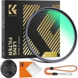 UV Filter 55mm Nano X-Serie mit Objektivdeckel - Hochwertiger 55mm UV Filter der Nano X-Serie, inklusive Reinigungstuch. Ideal zum Schutz Ihres Objektivs und für brillante Bildqualität.