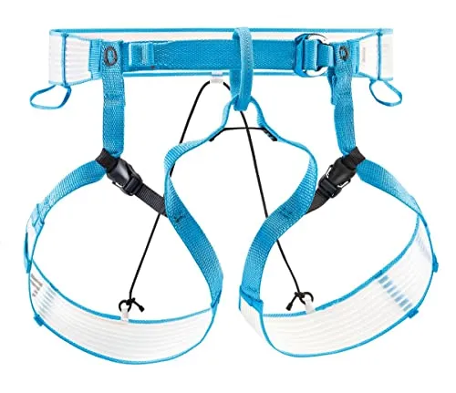Petzl Altitude Klettergurt - Türkis - S-M - Kletterausrüstung mit verstellbarem Design für optimalen Komfort und Sicherheit beim Klettern in alpinen Umgebungen.