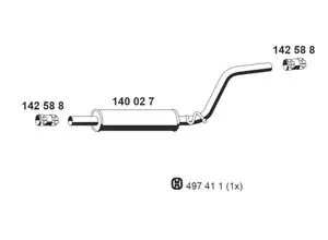 Ernst Mittelschalldämpfer 140027