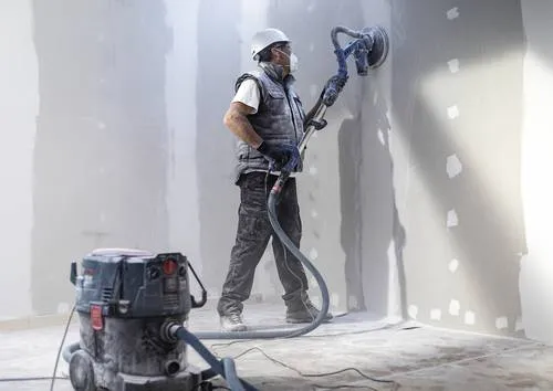 Bosch EXPERT M480 Schleifnetz 225 mm - Schleifblätter für Trockenbau und Hartholz mit 150er Körnung, bietet bis zu 4-mal bessere Staubreduktion für ein sauberes Arbeitsumfeld.