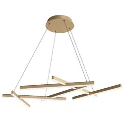 Pendelleuchte Line Goldfarben - Eleganz für jedes Zuhause - Lampen mit modernem Design, max. 79 Watt, ideal für stimmungsvolle Beleuchtung und stilvolle Akzente in Ihrem Wohnraum.