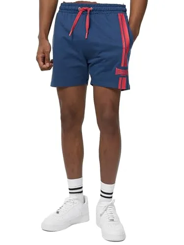 Lonsdale Herren Shorts ARDCHARNICH Navy/Red - L - Activewear-Shorts für Herren, sportliche reguläre Passform, hochwertiges Mischgewebe und dehnbarer Bund für optimalen Tragekomfort