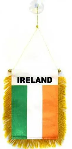 Wimpel IRLAND 15x10cm - IRISCHE Mini Flagge 10 x 15 cm - Auto Pennant spezielle