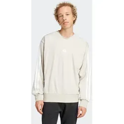 adidas Herren Essential Three Stripes Sweatshirt, Wonder Alumina/White, S - Herren-Sweatshirt aus 55% Baumwolle, ideal für jeden Tag. Mit recycelten Materialien und einem stylischen Design für nachhaltigen Komfort.