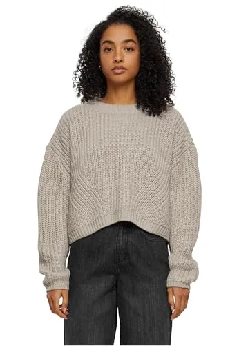 Urban Classics Damen Oversize Sweater S in Warmgrey - Stylischer Oversize Sweater für Damen, perfekt für Freizeit und Entspannung. Hergestellt aus weichen Stoffen für optimalen Komfort und in verschiedenen Farben erhältlich.