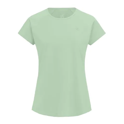 Dare2b Damen Corral Lightweight Running T-Shirt – schnelltrockend und reflektierend - Leichtes Trainingsshirt aus schnelltrocknendem Material. Ideal für intensive Aktivitäten, bietet es Komfort und Sichtbarkeit durch reflektierende Details. Geruchshemmender Schutz sorgt für Frische beim Laufen.
