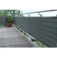 Balkonsichtschutz 65x500 cm anthrazit - Gartenzäune - Robuste Balkonbespannung aus Kunststoff, ideal für mehr Privatsphäre und Windschutz auf Ihrem Balkon.