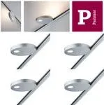 4er Set - Paulmann URail Spot Uplight Salto 16W Chrom matt 230V Metall