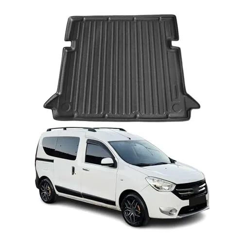 OMAC Kofferraummatte für Dacia Dokker 2012-2021 - Fahrzeugspezifische Kofferraummatte aus Gummi, wasserdicht und rutschfest für optimalen Schutz und einfache Reinigung. Perfekte Passform für Dacia Dokker.
