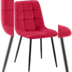 CLP Esszimmerstuhl Antibes Samt rot in rot von CLP