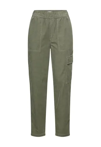 camel active Damen Cargo-Hose aus Reiner Baumwolle Graugrün, womenswear-34/32