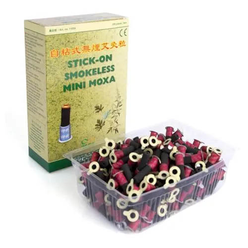 Moxahütchen selbstklebend, 200 Stück - Massageöle & Zubehör, ideal für eine präzise Anwendung bei Moxibustion und Akupunktur, einfach anzuwenden und hygienisch.