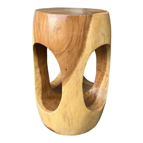 FaHome Holz Beistelltisch – Handgefertigter Couchtisch aus Saman-Holz - Beistelltische fürs Wohnzimmer mit einzigartiger natürlicher Maserung. Ideal als vielseitiger Blumen- oder Pflanzenhocker und perfekt für jeden Einrichtungsstil.