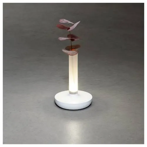 KONSTSMIDE LED Tischleuchte Biarritz - Moderne Tischleuchte für Outdoor, warmweißes Licht, dimmbar und mit USB-Ladeplattform für flexible Nutzung - ideal für Garten und Balkon.