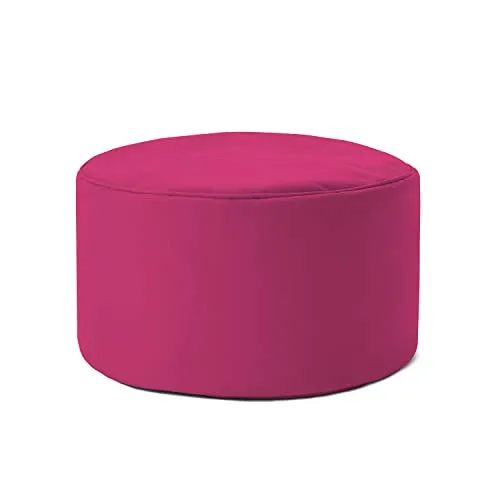 Lumaland Sitzsack Pouf 50L - Kompakter Hocker in Pink - Sitzsäcke - Vielseitiger Indoor & Outdoor Pouf (25x45 cm) mit 5 Jahren Garantie, ideal als Hocker oder Tisch für jeden Raum.