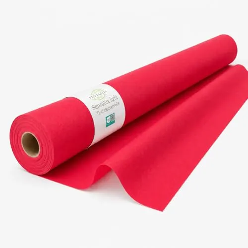 Sensalux Tischdecke Pink 1,10m x 25m - Vielseitige Tischdeckenrolle für jede Feier: Hochzeit, Geburtstag oder Gartenparty. Aus 100% Polypropylen, OEKO-TEX® zertifiziert, bietet sie stilvollen Schutz für Ihre Tische.