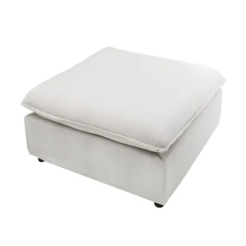 riess-ambiente Fußhocker HEAVEN 100cm natur - Vielseitiger Polsterhocker im Landhausstil mit abnehmbarem Bezug. Ideal für zusätzlichen Komfort und als stilvolle Sitzgelegenheit in jedem Raum.