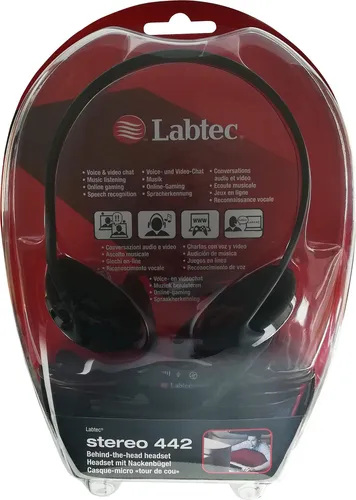 Labtec Stereo 442 Headset mit Nackenbügel Schwarz
