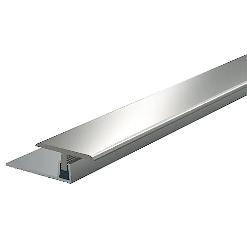 KÜGELE T-FLEX Übergangsprofil edelstahloptik 7 - 13 mm - Dämmstoffe: 2-teiliges Klemmsystem aus Aluminium für Parkett- und Designböden, schwenkbar bis max. 5 mm für optimale Anpassung.