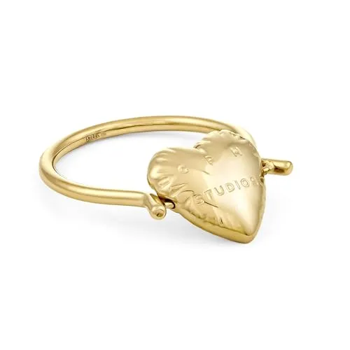 COPENHAGEN STUDIOS Ring Balloon Hearts - gold, Gr. 52 - Damenring mit Herz-Design - Edelstahl 14K vergoldet - wasserfest & hautfreundlich
