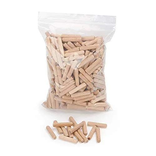 Holzdübel 8 mm x 40 mm | Riffelholzdübel 400er Packung | Dübel aus Buche | Holz Dübel 8 mm | Ideal geeignet für Dübelfräse & Lamellofräse | Optimale Holzverbindung