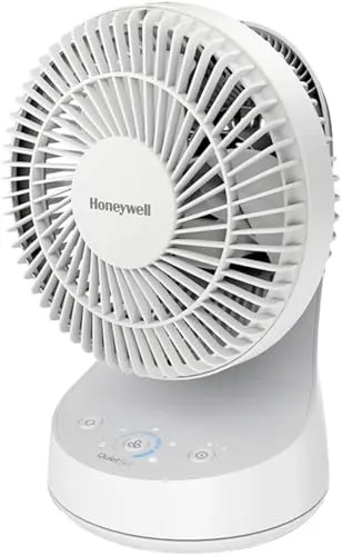 Honeywell HTF337WE4 Tischventilator 34W - Ventilatoren mit oszillierender Funktion und 5 Geschwindigkeitsstufen für individuelle Kühlung. Ideal für kleine Räume, leicht und tragbar mit Auto-Off-Timer für zusätzlichen Komfort.