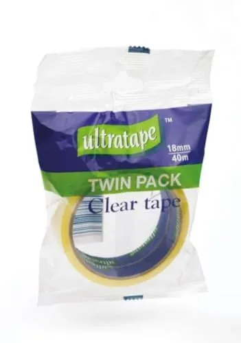 Ultratape 799.014uk 18 mm x 40 m Clear Klebeband (2 Stück)