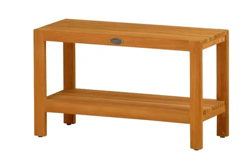 Kai Wiechmann Badregal Holz 2 Ebenen Teak Massivholz 75 x 31 cm - Hochwertiges Badregal aus sorgfältig verarbeitetem Teak-Massivholz. Pflegeleicht und stabil, ideal für Bad und Wellnessbereiche. Genießen Sie die perfekte Kombination aus Funktionalität und natürlicher Eleganz.