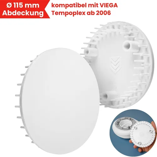 Abdeckhaube Haarsieb Duschabfluss 115mm passend für Viega Tempoplex Ablaufdeckel