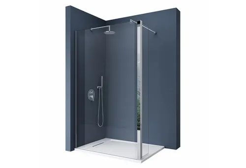 doporro Walk-in-Dusche Duschwand 50 cm x 200 cm - Moderne Duschabtrennung aus 8mm ESG-Glas mit innovativer Nano-Beschichtung für einfache Reinigung. Offener Einstieg und Wandmontage für flexibles Design im Bad.