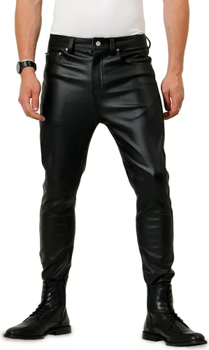 Lederhose Bockle® F-Skinny STRETCH Kunstlederhose Herren von Bockleder