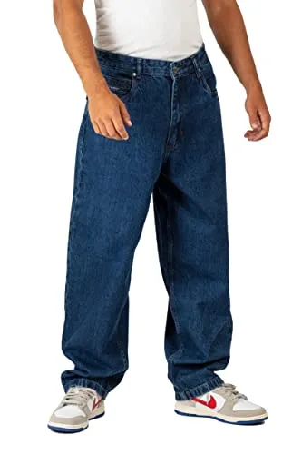 Reell Baggy Dark Stone Wash 33/34 - Jeans aus flexiblem Denim-Stoff mit ultra-breitem konischem Bein, ideal für lässige Outfits und hohen Tragekomfort.
