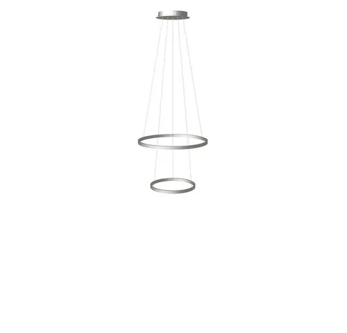 s.luce LED 2er-Ring Hängeleuchten Kombination – Aluminium 60 | 40cm - Moderne zentrische Hängelampen-Kombination aus Aluminium, ideal für Esstische und Wohnräume. Dimmbar und individuell anpassbar für perfekte Lichtstimmung.