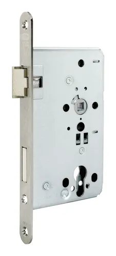 BKS Behörden-Objektschloss PZ 55/72/824 rund B-615 - Türsicherung mit Wechsel und DL, ER matt für erhöhte Sicherheit und Schutz in Behörden und öffentlichen Einrichtungen.