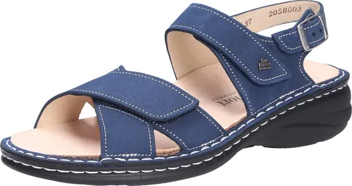 Finn Comfort Linosa Damen Sandale, Größe:38 EU - Bequeme Wanderschuhe - Wanderschuhe mit hochwertigem Leder-Obermaterial, Wechselfußbett und praktischen Klettverschluss für optimalen Tragekomfort.