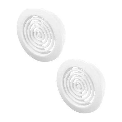 Paar Weiß Mini Kreis Lüftungsgitter Gitter 45mm Möbel Lüftung Abdeckung T72