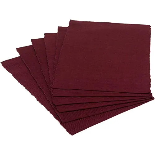 Produktbild DII Basic Everyday Gerippte Tischset 100% Baumwolle Platzset 13x19 BlackBerry, 6-teilig