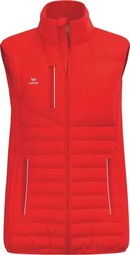 Erima Damen CMPT Stepp Weste, rot, Größe 46 - Funktionsjacke mit schmalen Steppnähten für sportliche Passform; ideal für aktive Damen. Hoher Komfort durch gerippten Kragen und praktischen Taschen.
