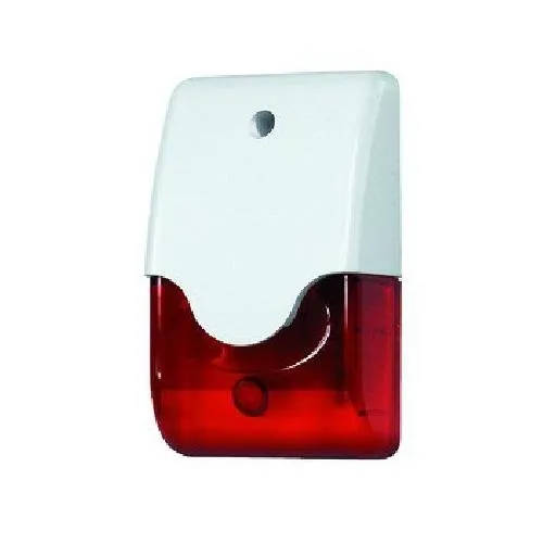 Indexa SA-913FT Sirene mit Blinklicht - Sonstige Signalgeber mit 104 dB Lautstärke und rot blinkendem Licht. Ideal zur Verdrahtung an Alarmanlagen für zusätzliche Sicherheit im Innenbereich.